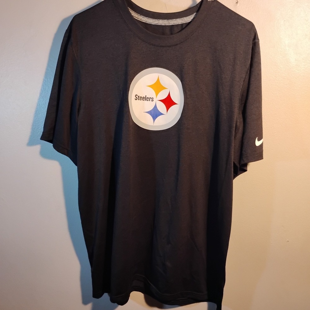 Nike Pittsburgh Steelers Black T-shirt Size Adult Large Dri-fit